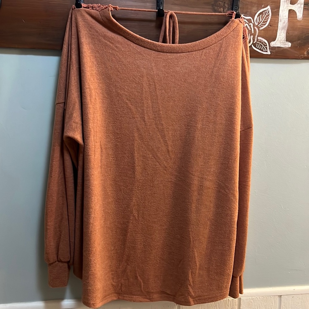 Buttery soft rust sweater